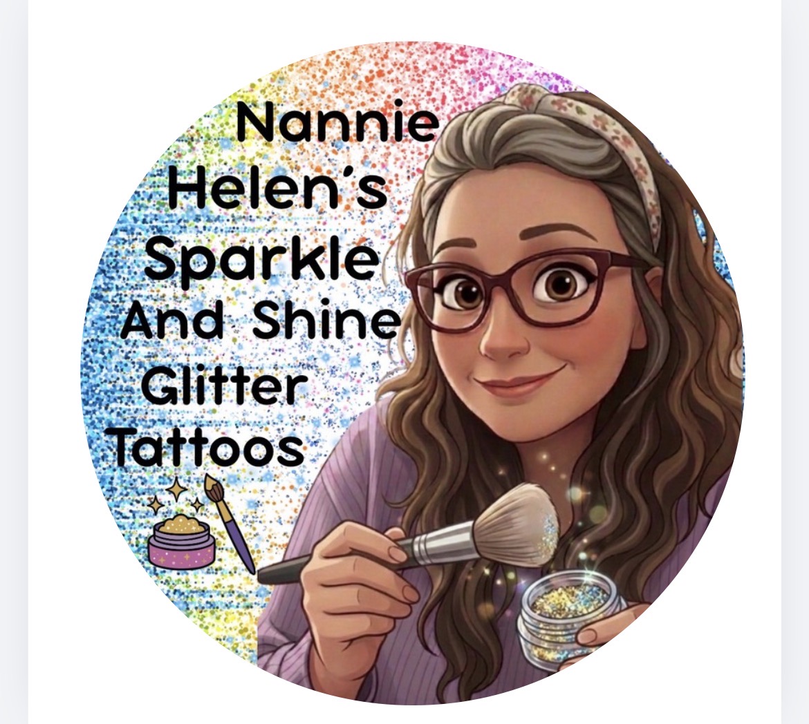 Nannie Helen's Sparkle and Shine Glitter Tattoos logo