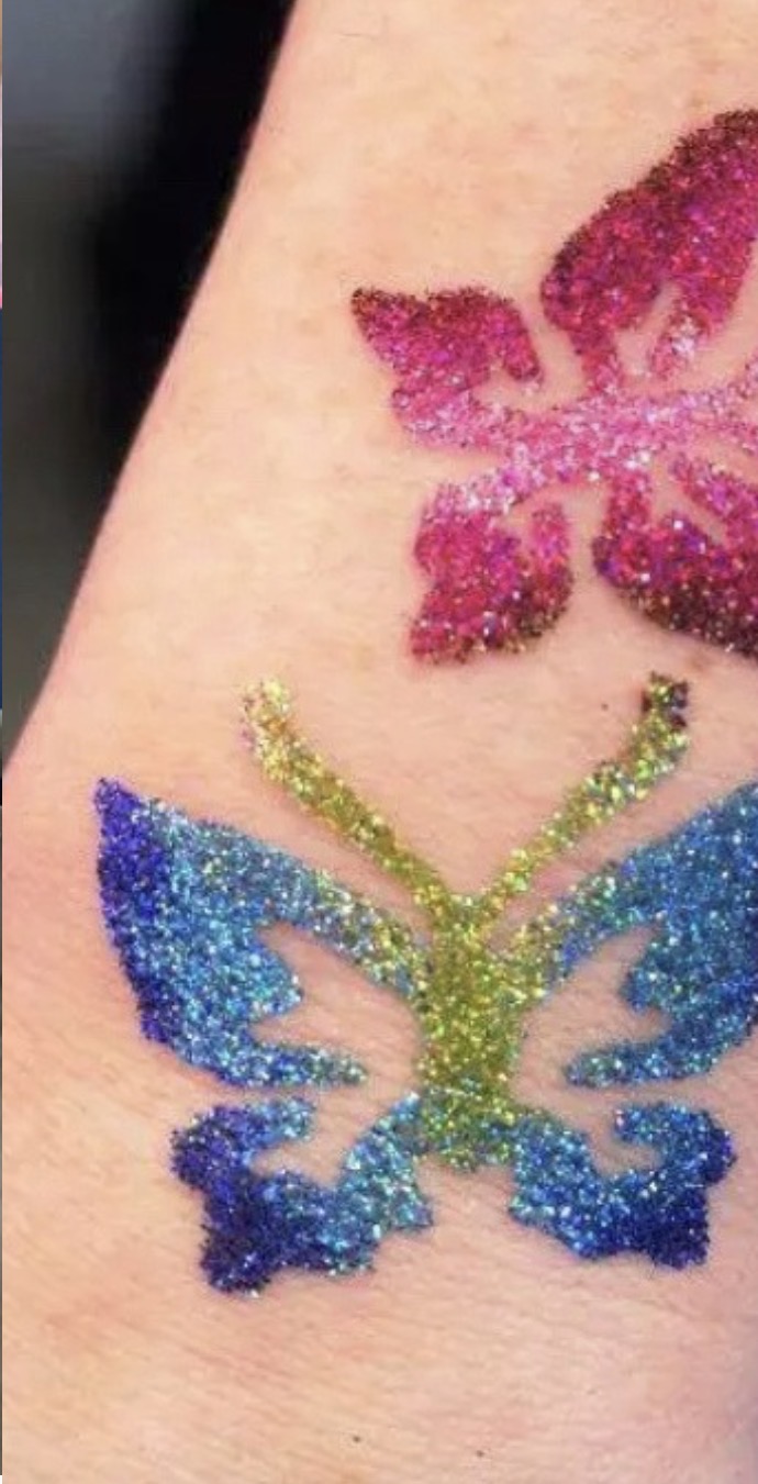 Glitter tattoo design