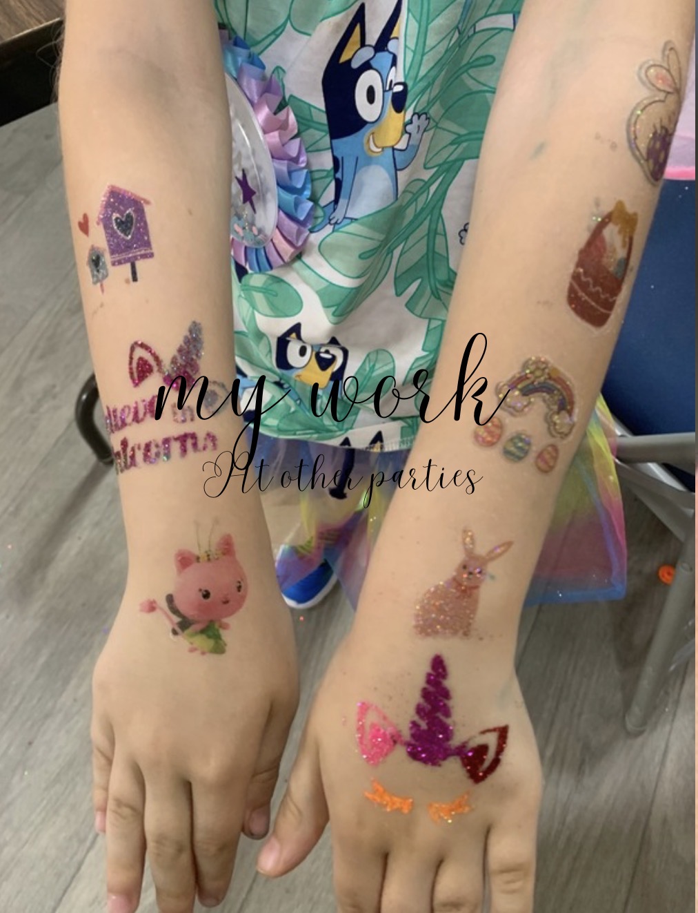 Glitter tattoo design