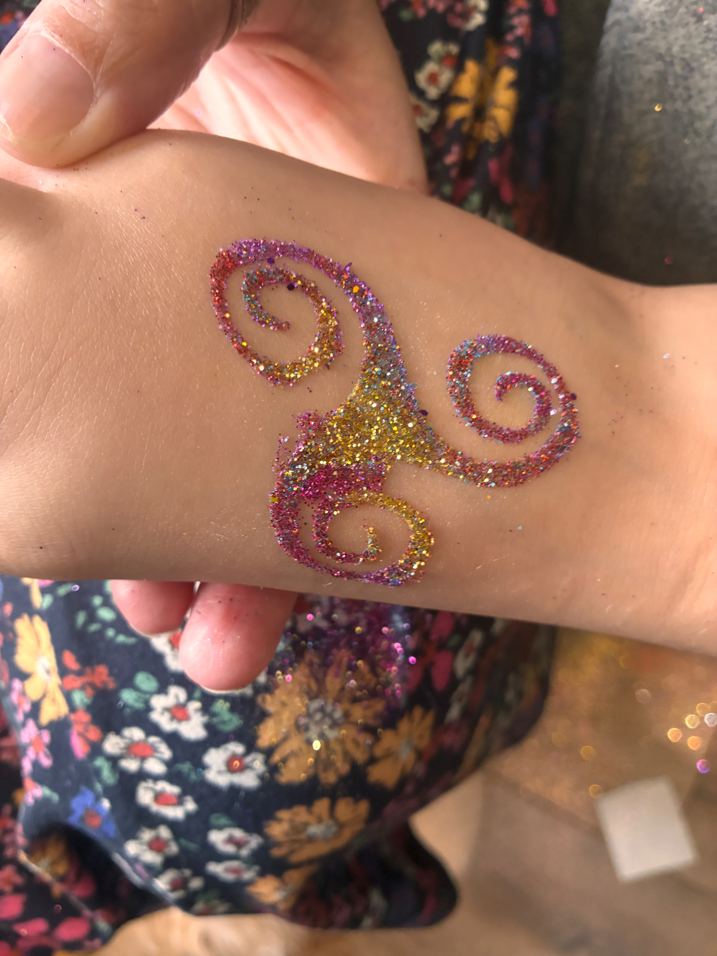 Glitter tattoo design